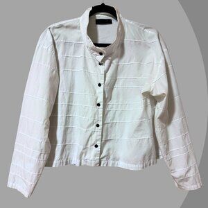 MOYURU White Button-Up Blouse – Small